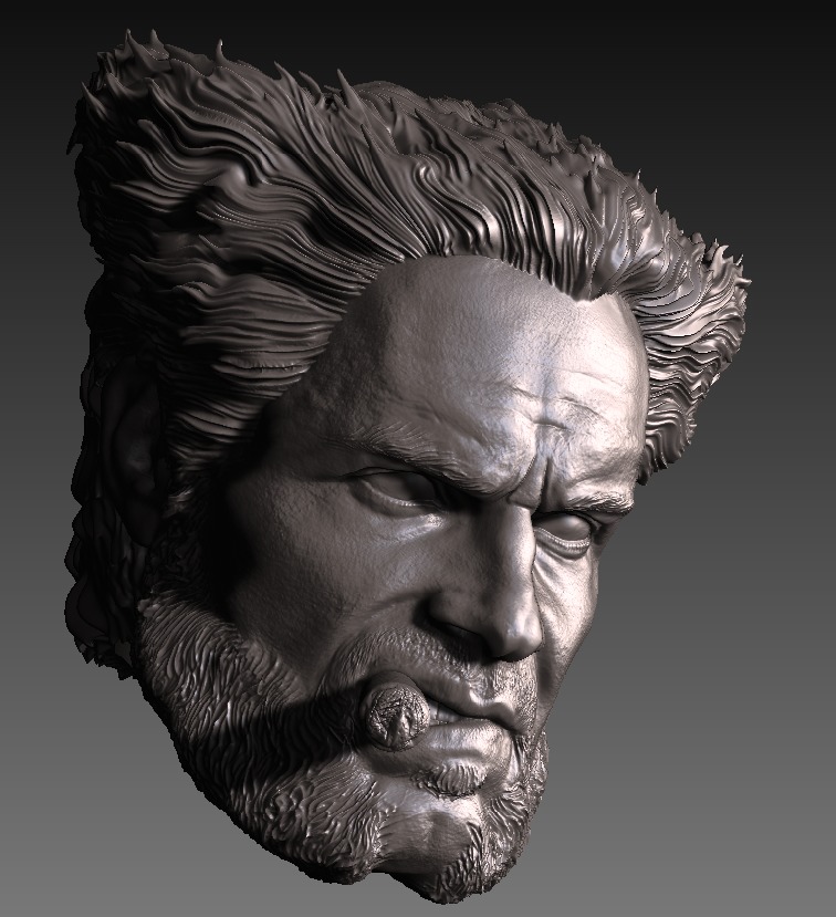 HENRY CAVILL- WOLVERINE VARIANT with cigar 3D print model_1