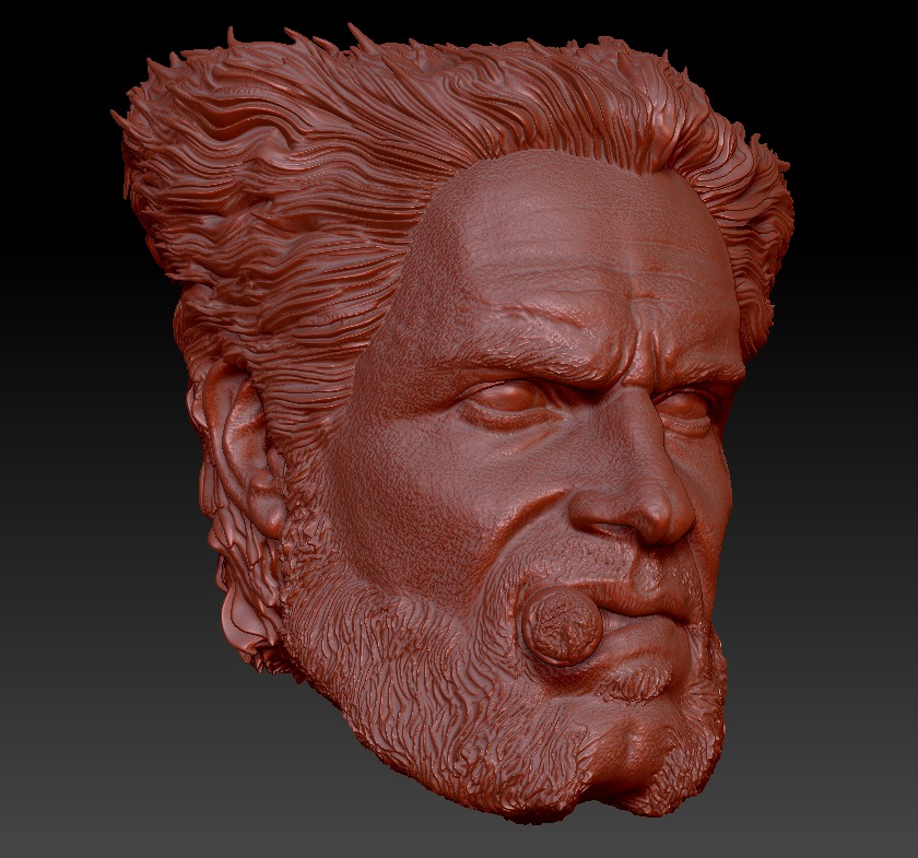 HENRY CAVILL- WOLVERINE VARIANT with cigar 3D print model_6
