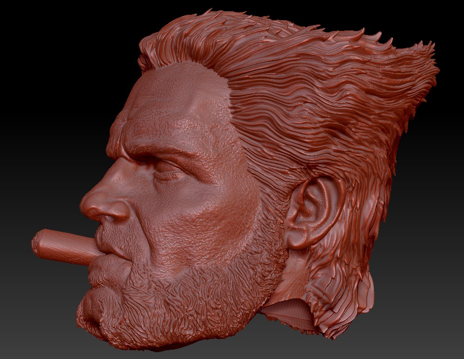 HENRY CAVILL- WOLVERINE VARIANT with cigar 3D print model_5