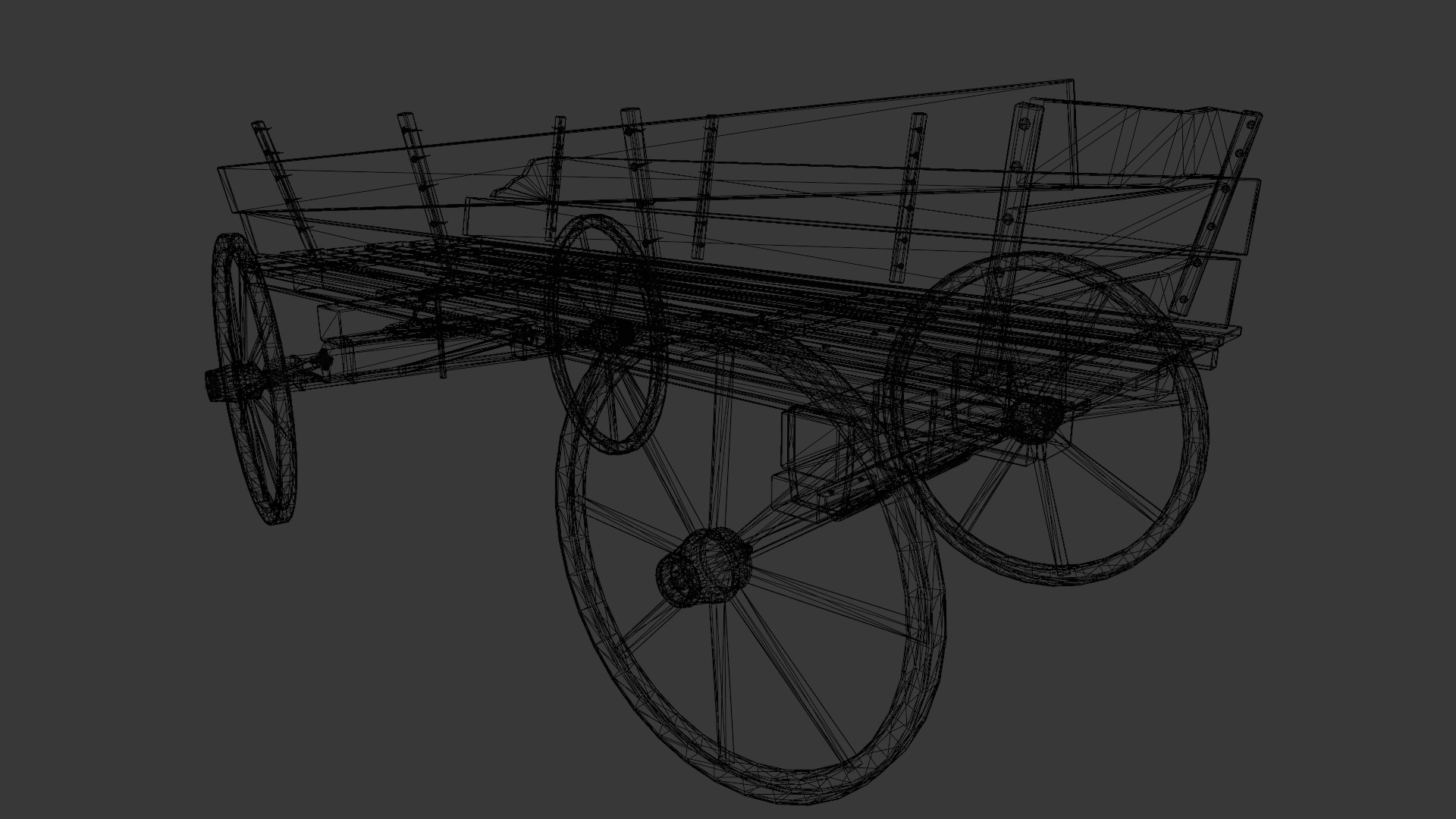 Cart 3D  Model Low-poly 3D model_7