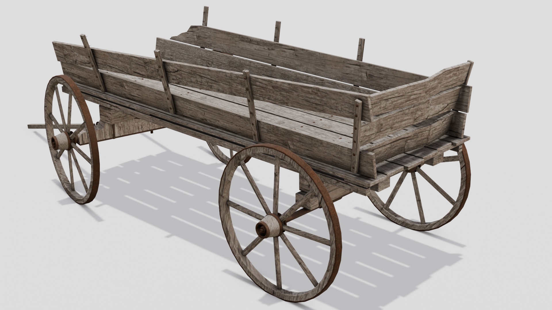 Cart 3D  Model Low-poly 3D model_2