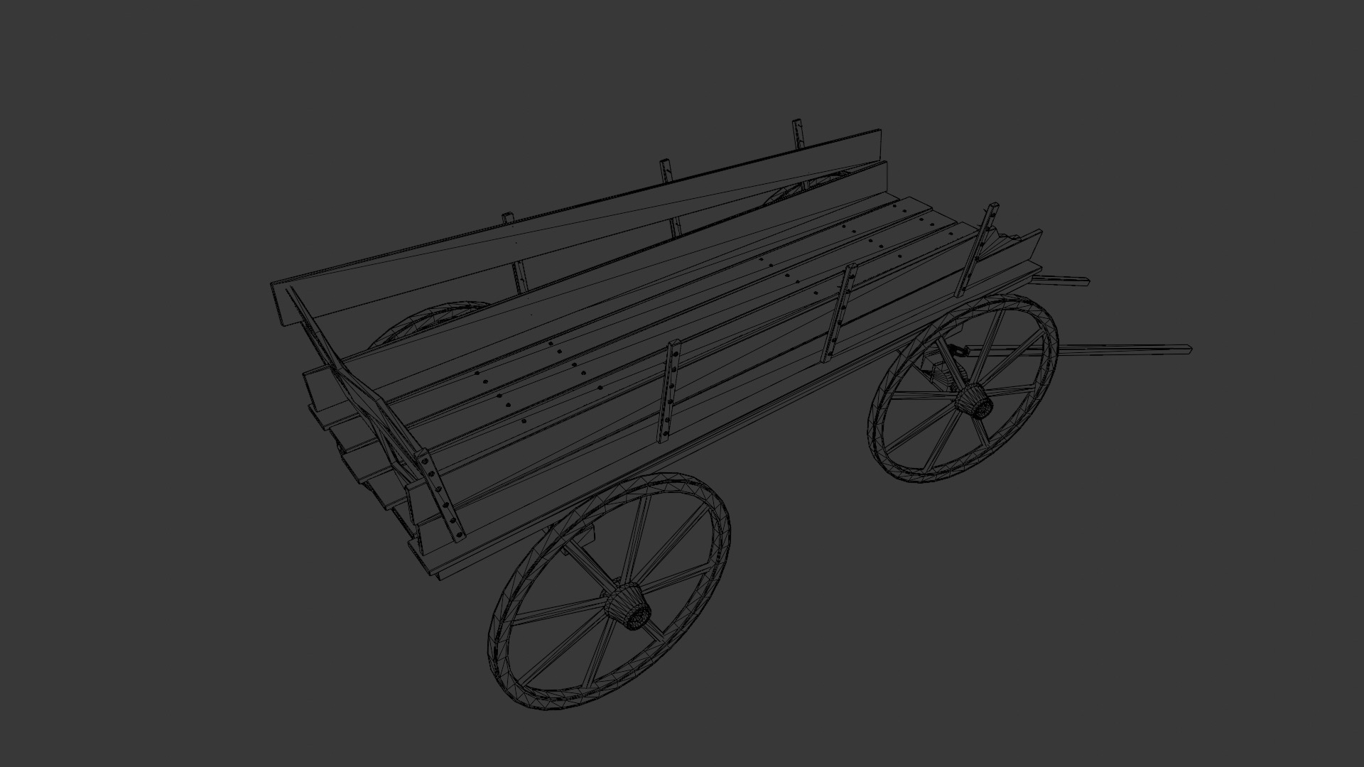 Cart 3D  Model Low-poly 3D model_9