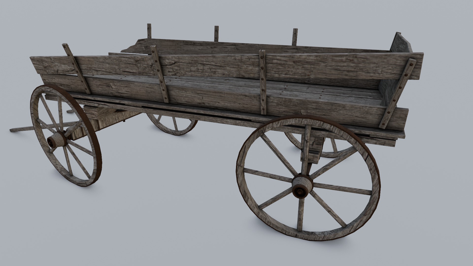 Cart 3D  Model Low-poly 3D model_3