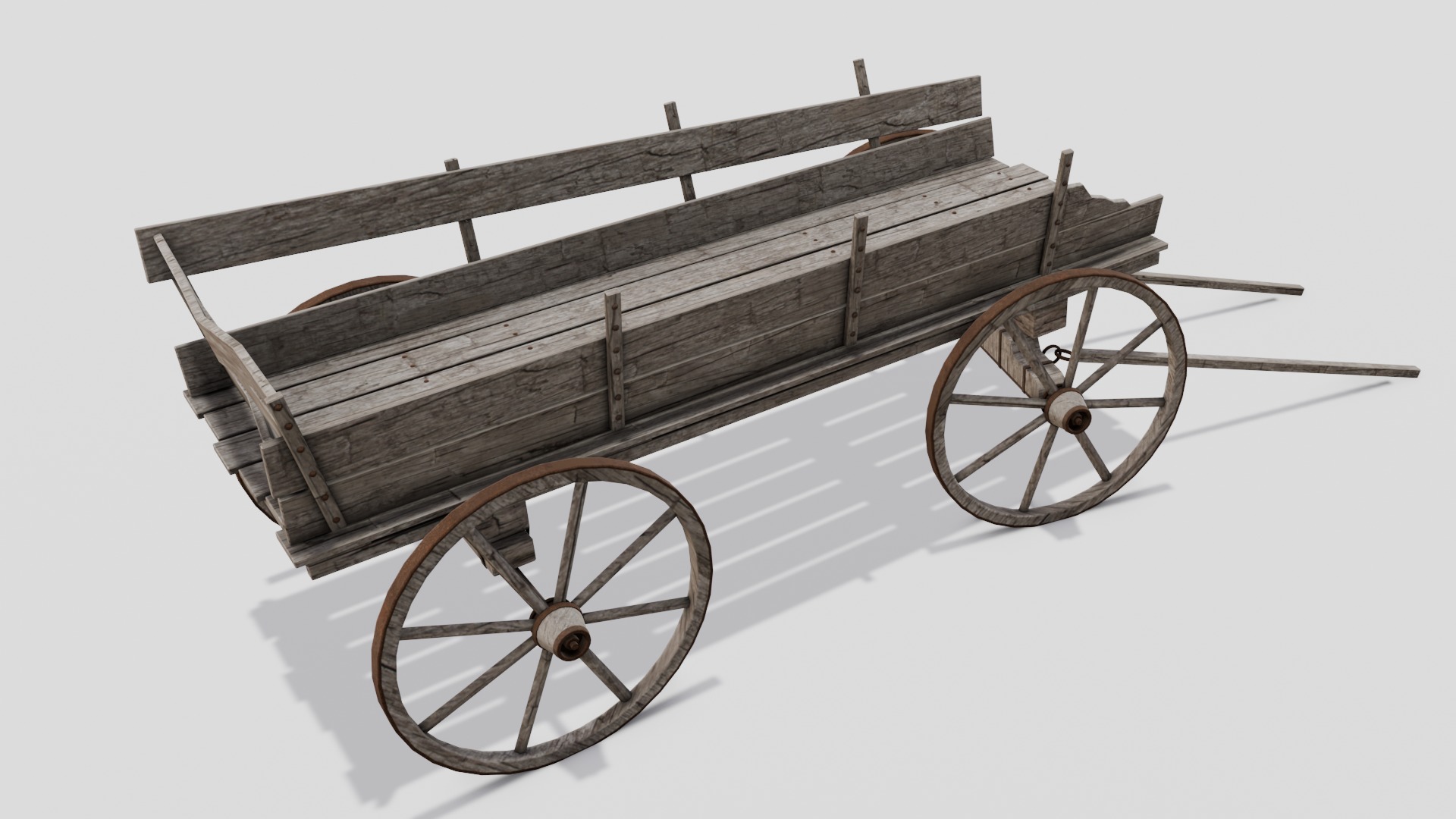 Cart 3D  Model Low-poly 3D model_4