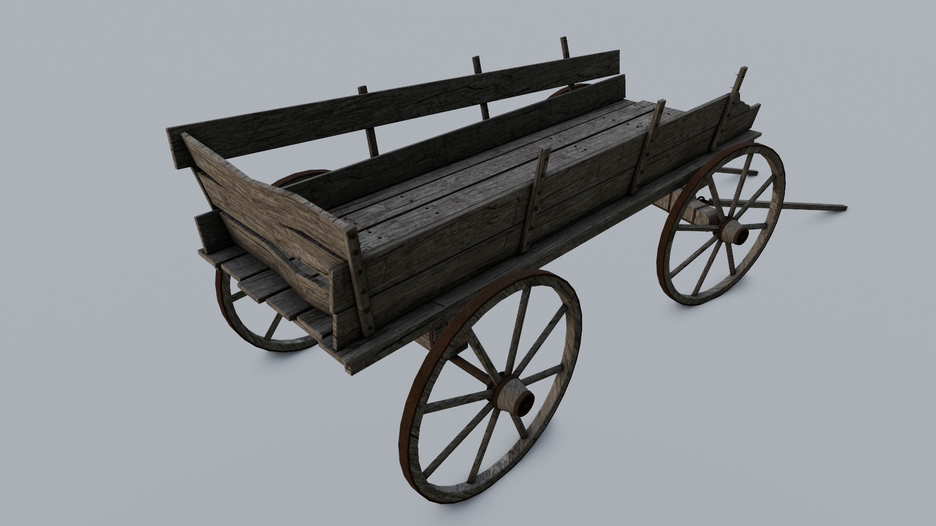 Cart 3D  Model Low-poly 3D model_11
