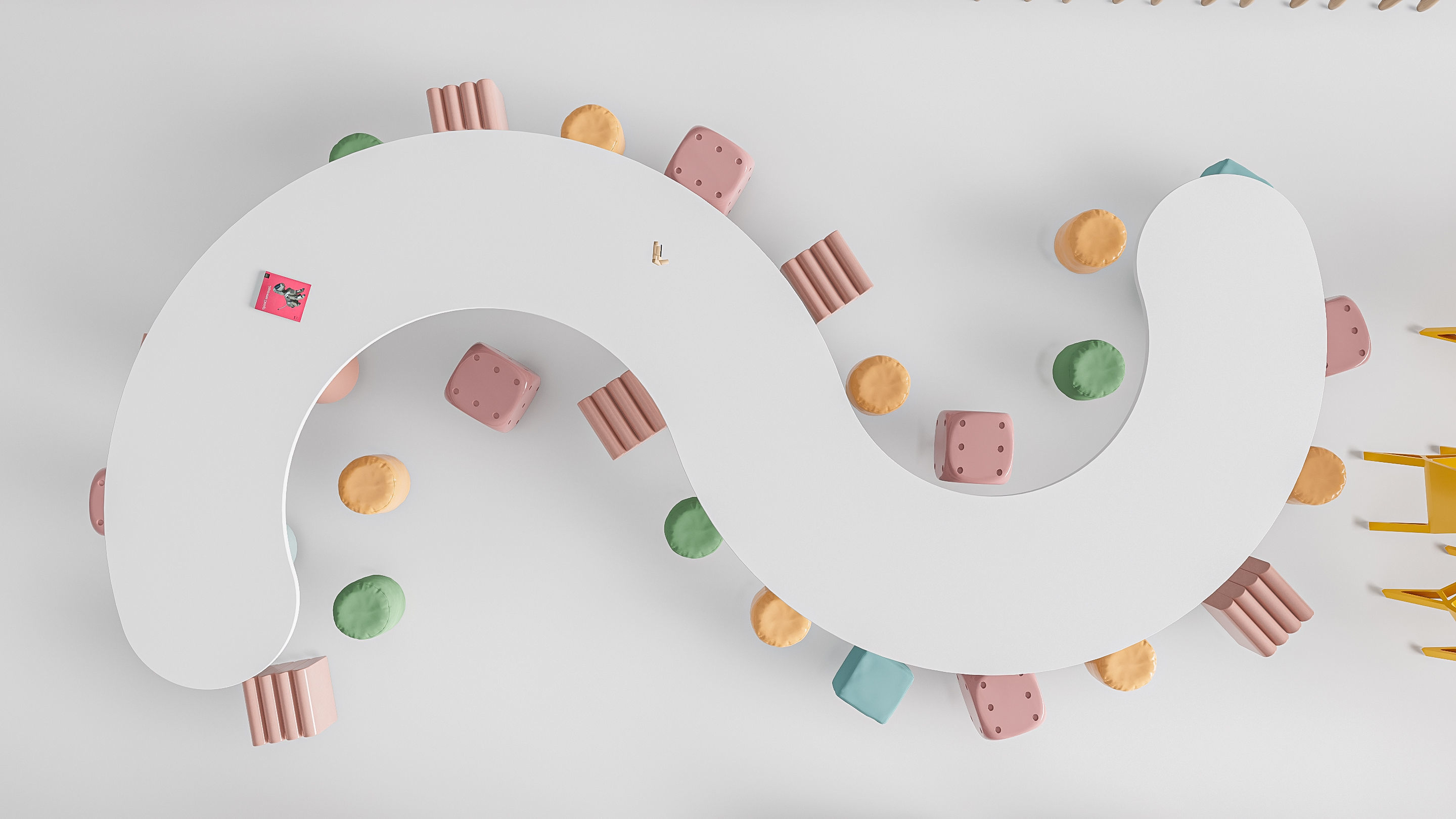 Children table and chairs 2 3D model_17