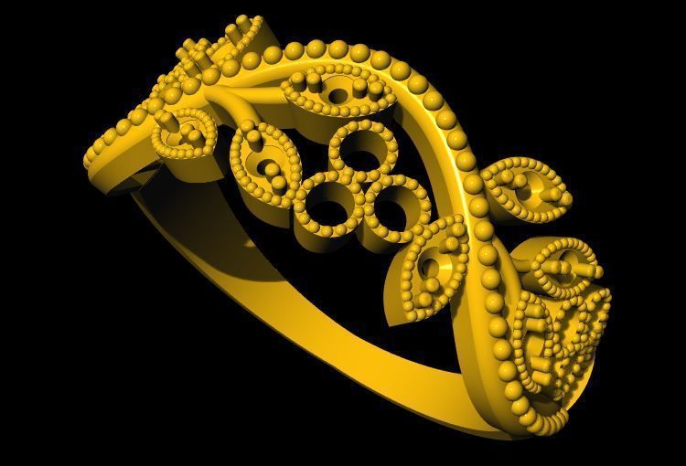 Antique Ring 3dm file 3D print model_7
