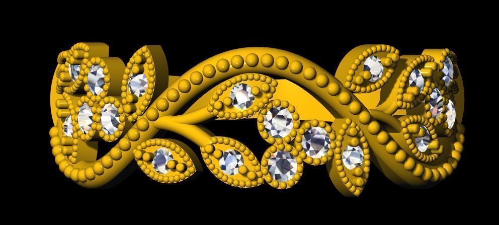 Antique Ring 3dm file 3D print model_4