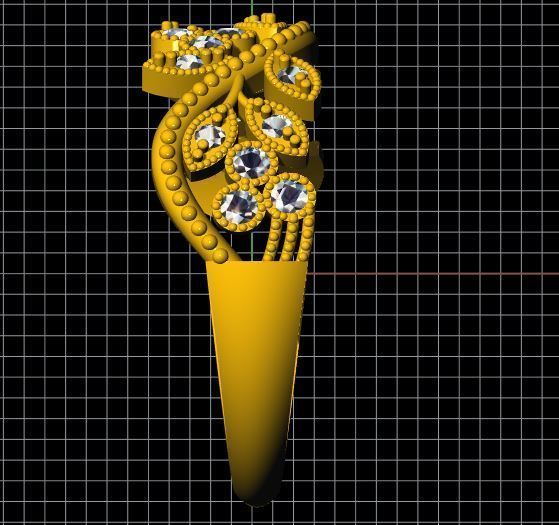 Antique Ring 3dm file 3D print model_6