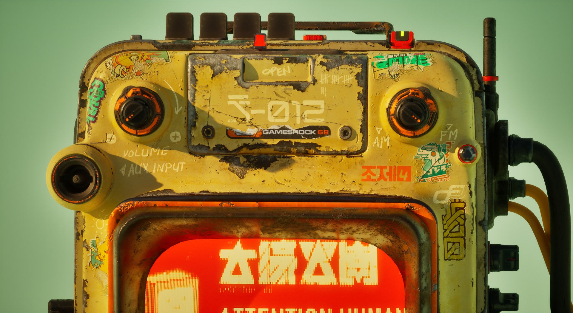 Cyberpunk Retro Scifi Terminal Game ready  3D model_6