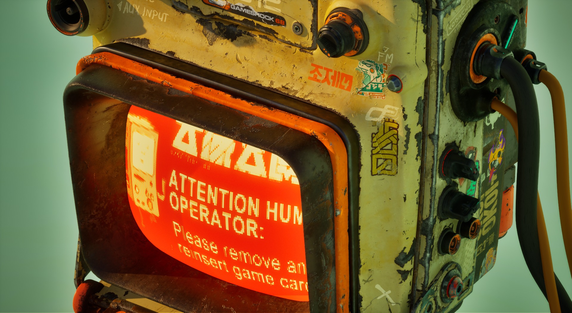 Cyberpunk Retro Scifi Terminal Game ready  3D model_8