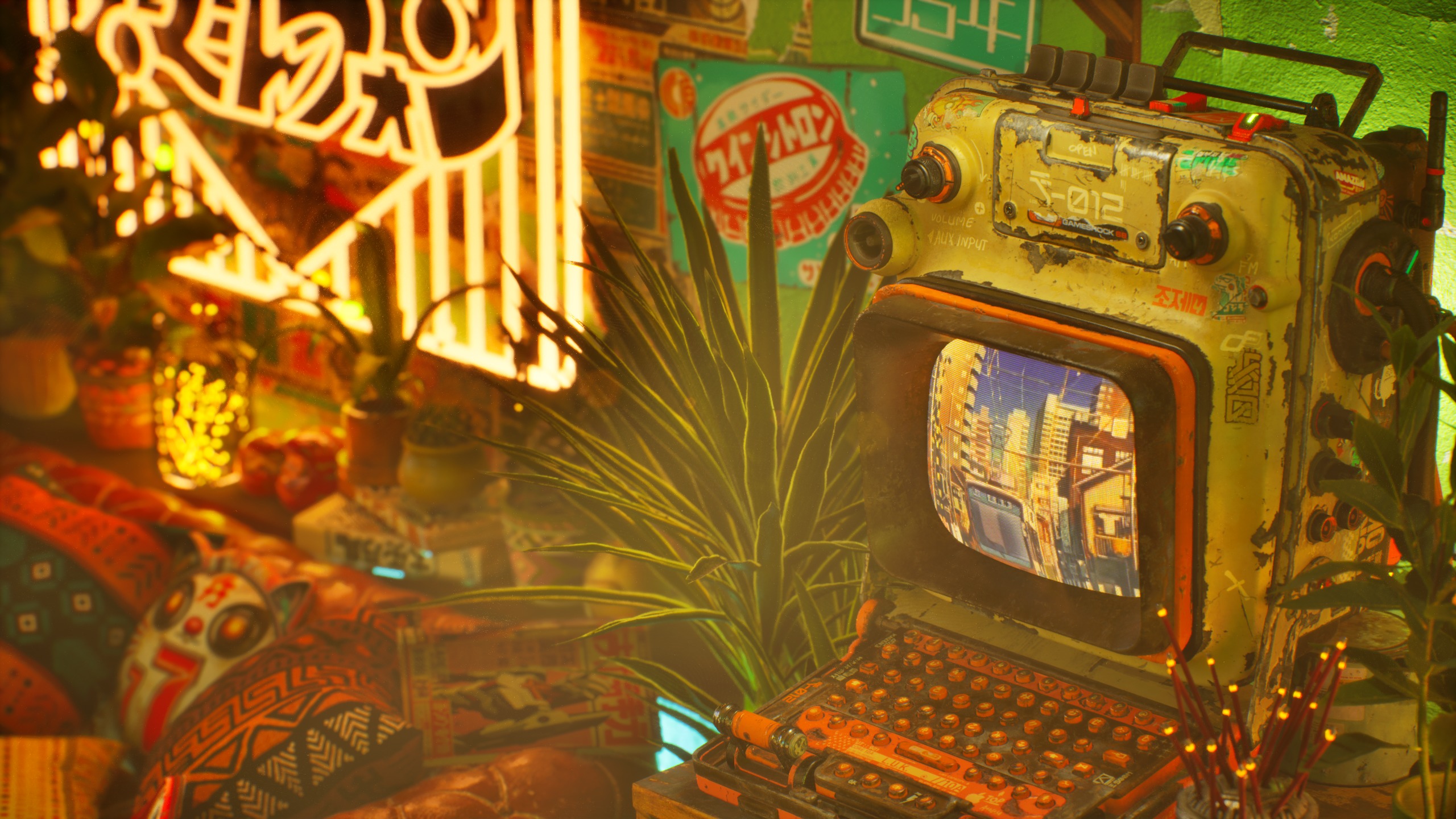 Cyberpunk Retro Scifi Terminal Game ready  3D model_13