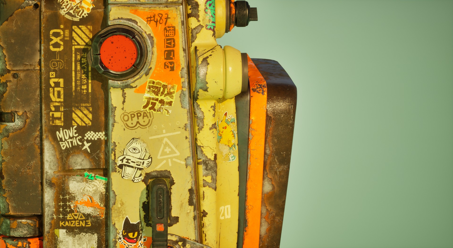 Cyberpunk Retro Scifi Terminal Game ready  3D model_10