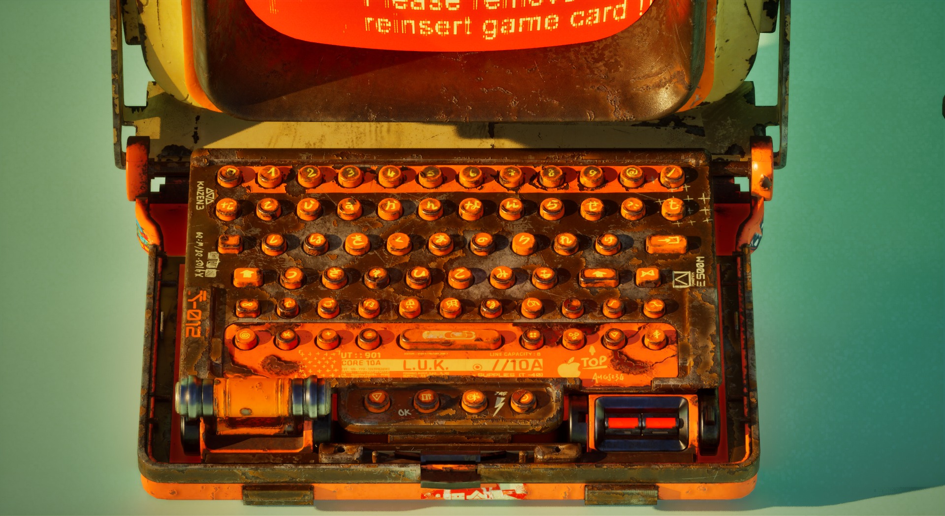 Cyberpunk Retro Scifi Terminal Game ready  3D model_4