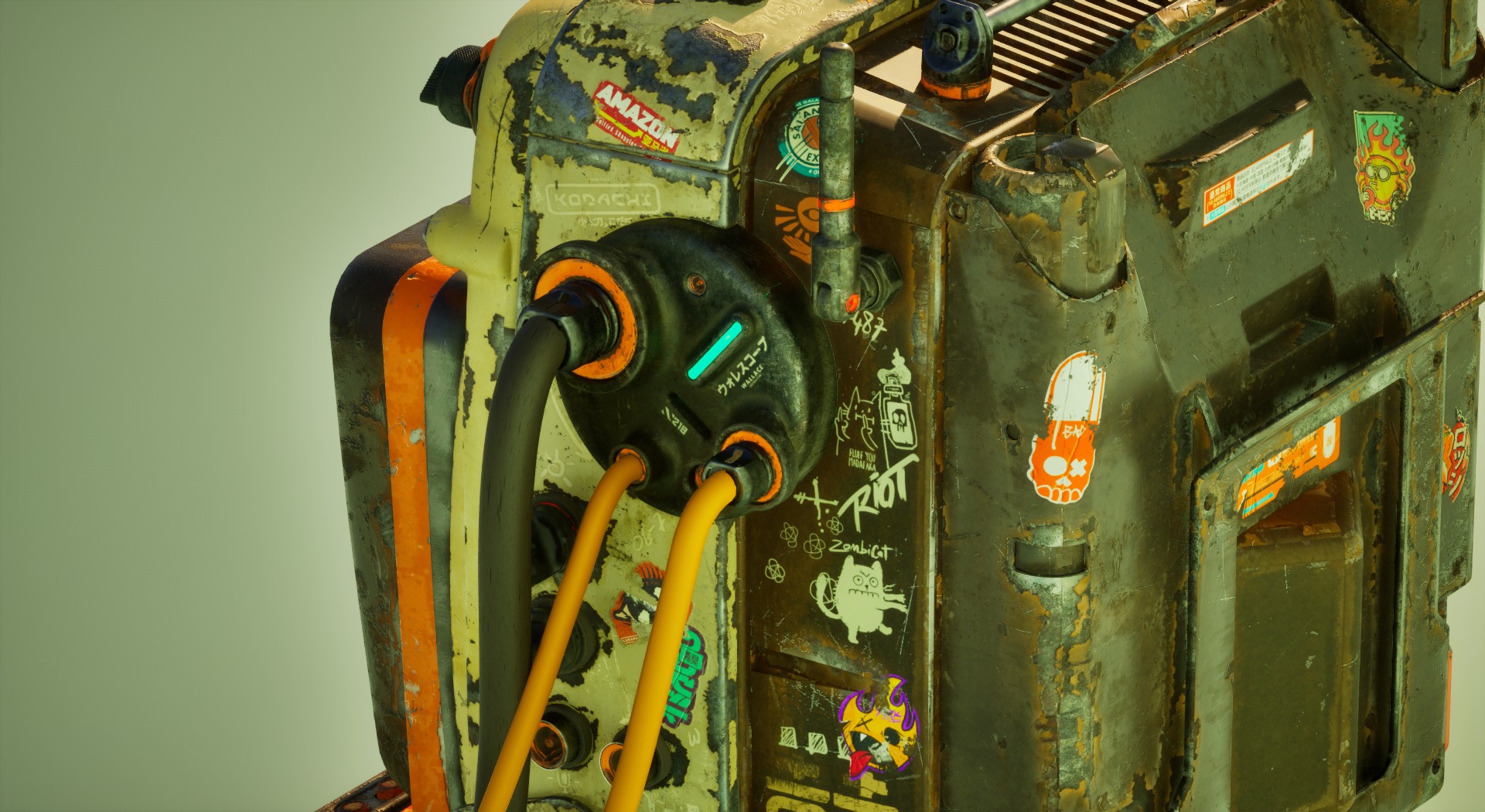 Cyberpunk Retro Scifi Terminal Game ready  3D model_11