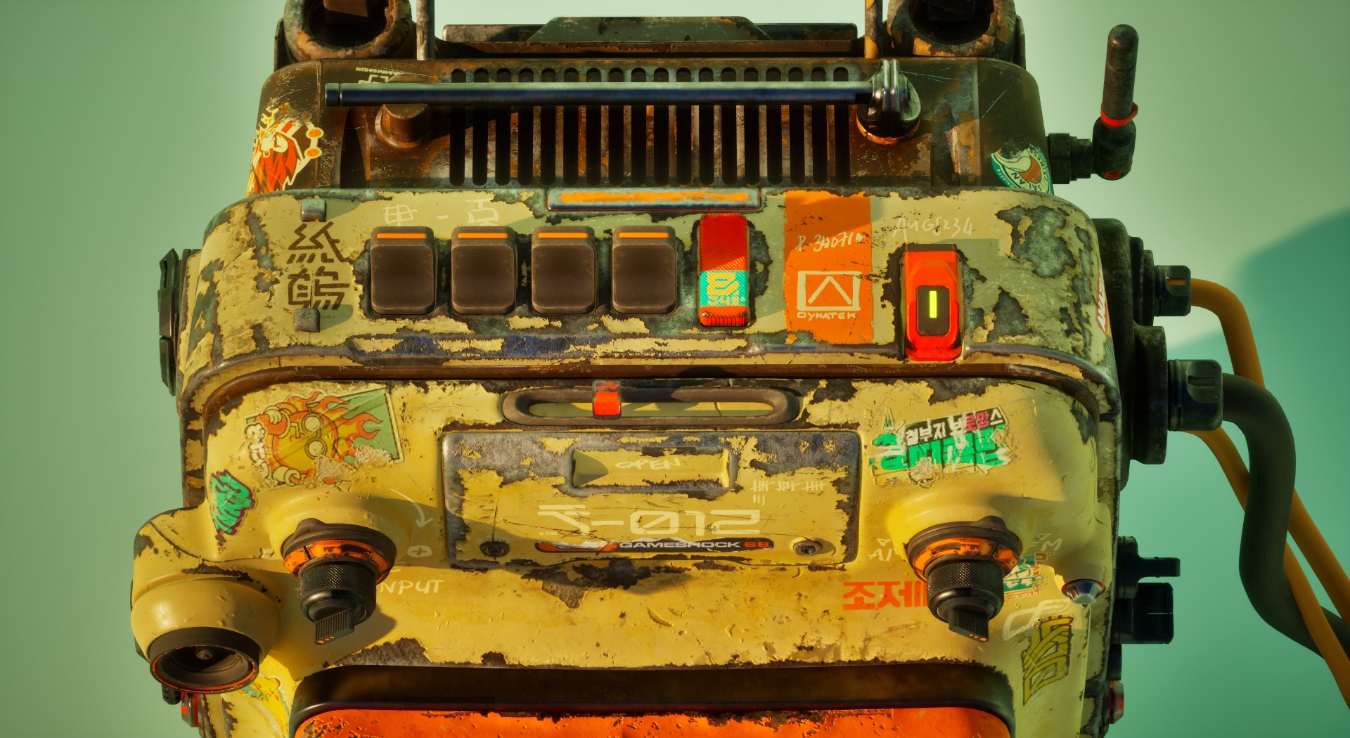 Cyberpunk Retro Scifi Terminal Game ready  3D model_3