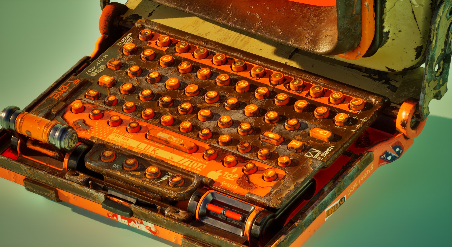 Cyberpunk Retro Scifi Terminal Game ready  3D model_9