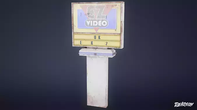 POST APOC SIGNS - Sign 21 - LOW POLY