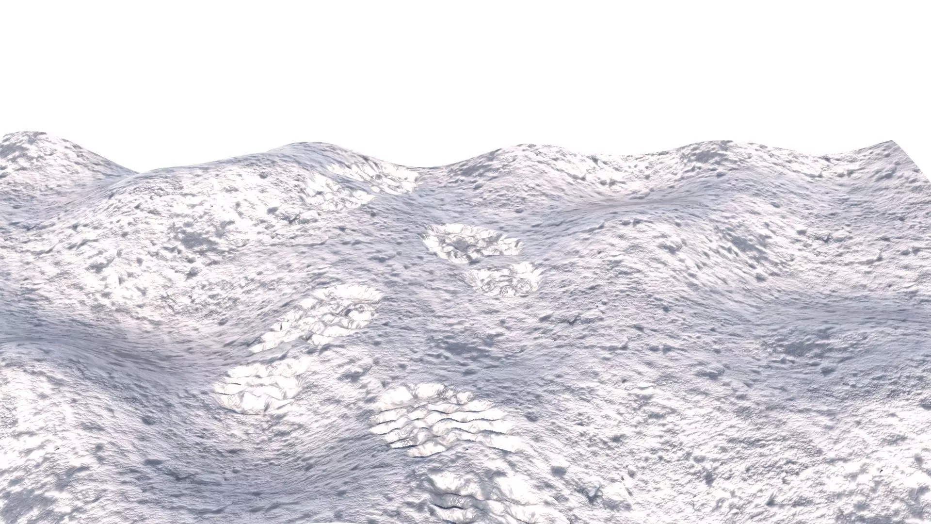 Shoeprints On The Snow 3D model