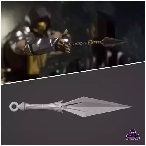 Scorpion Kunai from MK1 1 - Rope Dart 3D print model