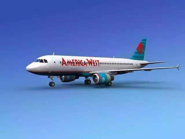 Airbus A320 America Air West 2 3D model
