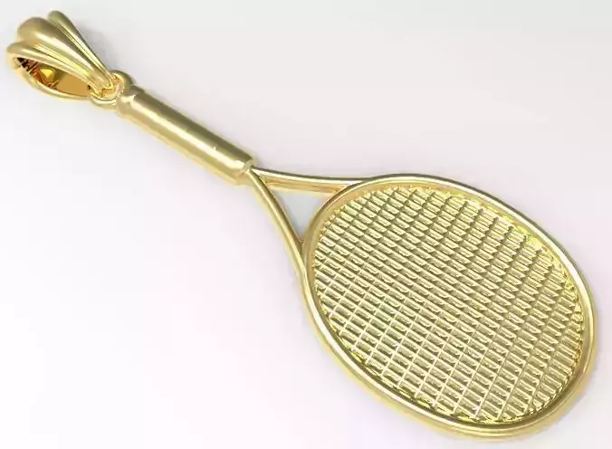 3d Vintage Badminton Themed pendant necklace charm Jewelry 