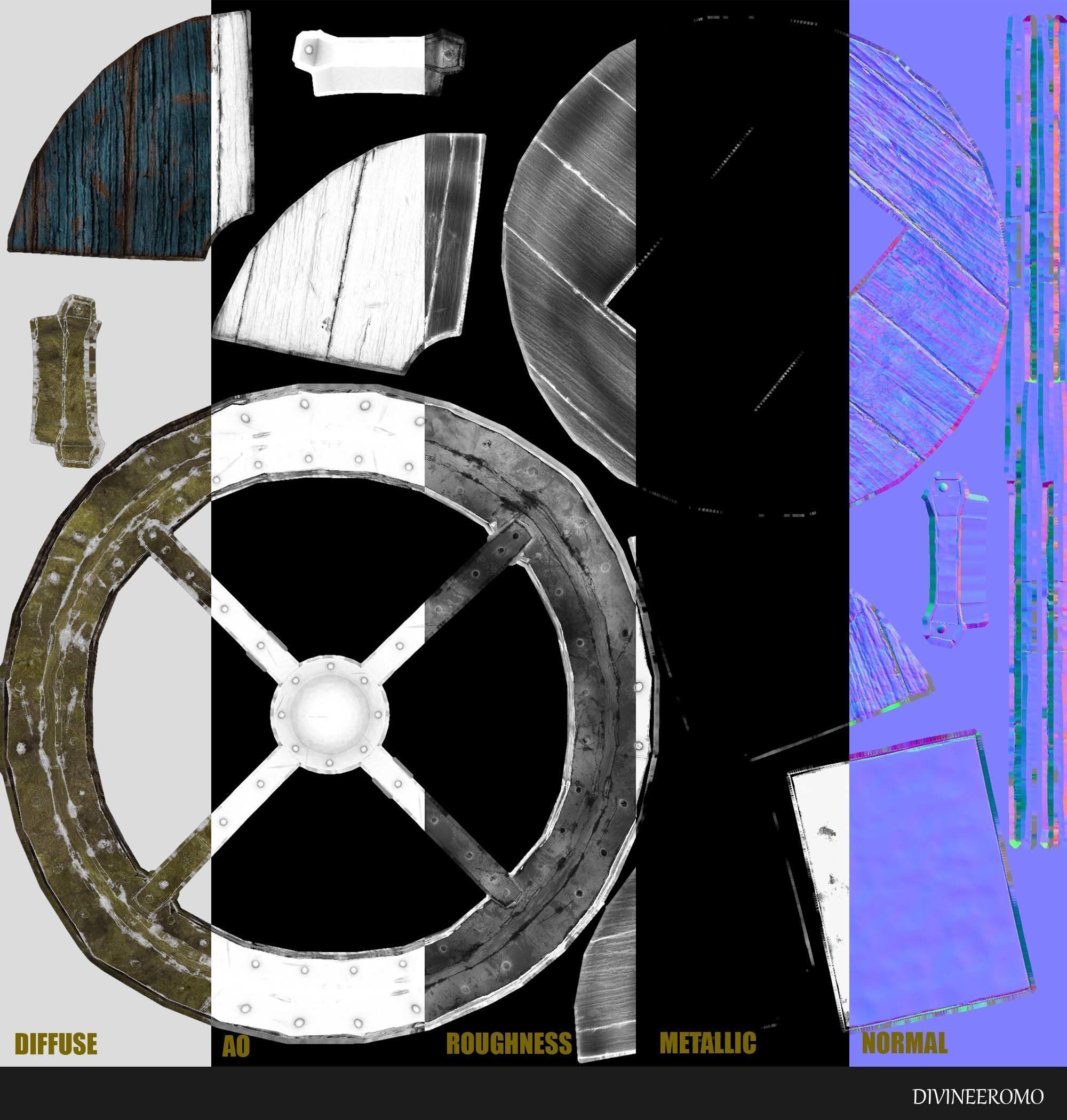 Medivial Shield Low-poly 3D model_4