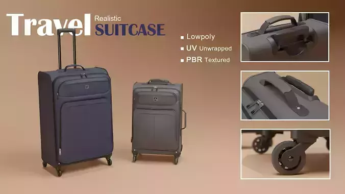 Realistic Travel Suitcase  Based on Real Product 