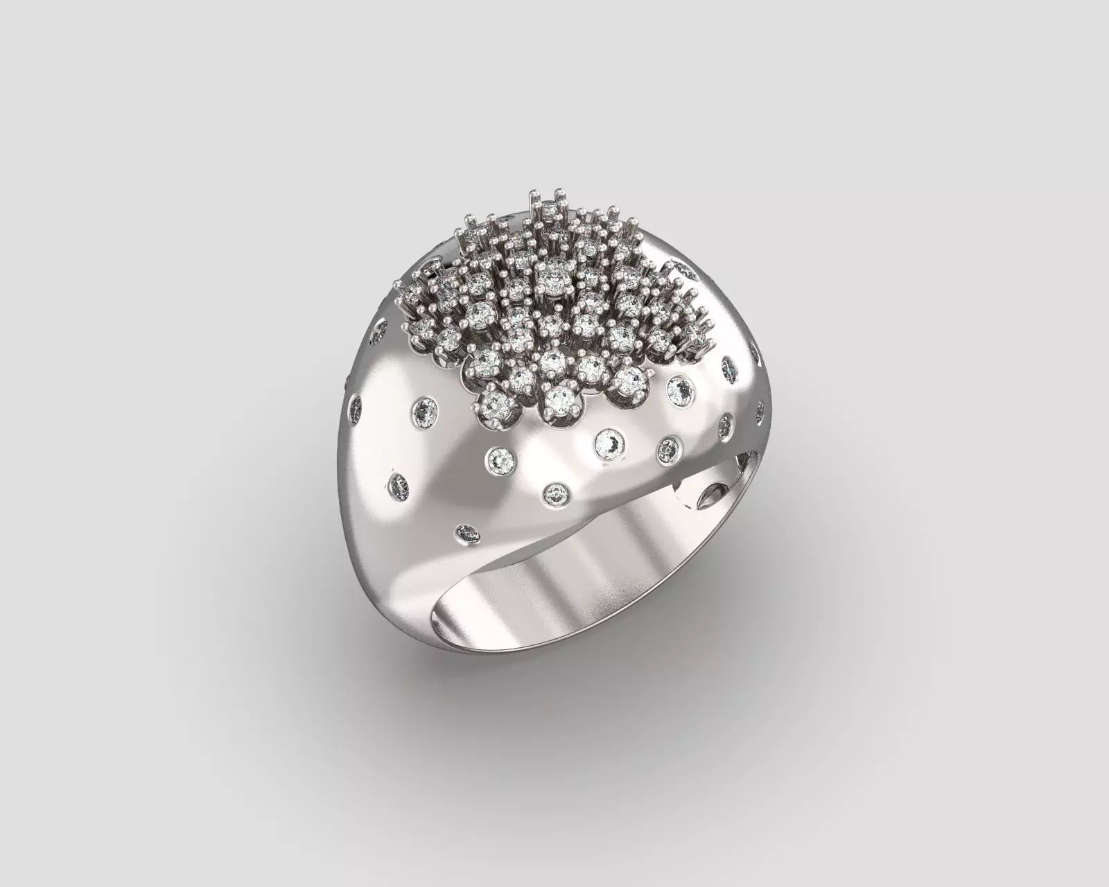 R 186 cluster ring 3D print model_0