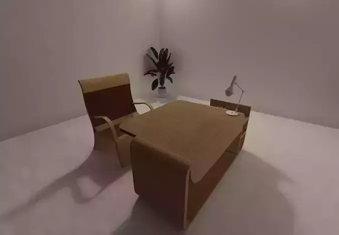 Table and Chair set  3D model