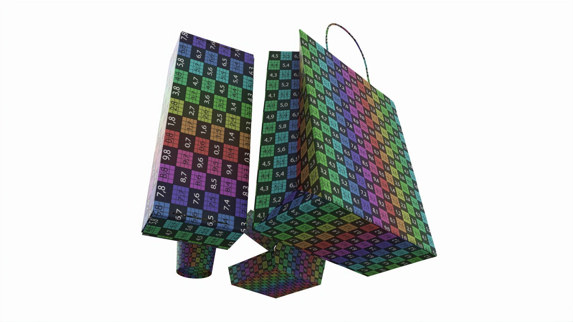 Fast Food Packaging Set Mockup 02 3D model_9