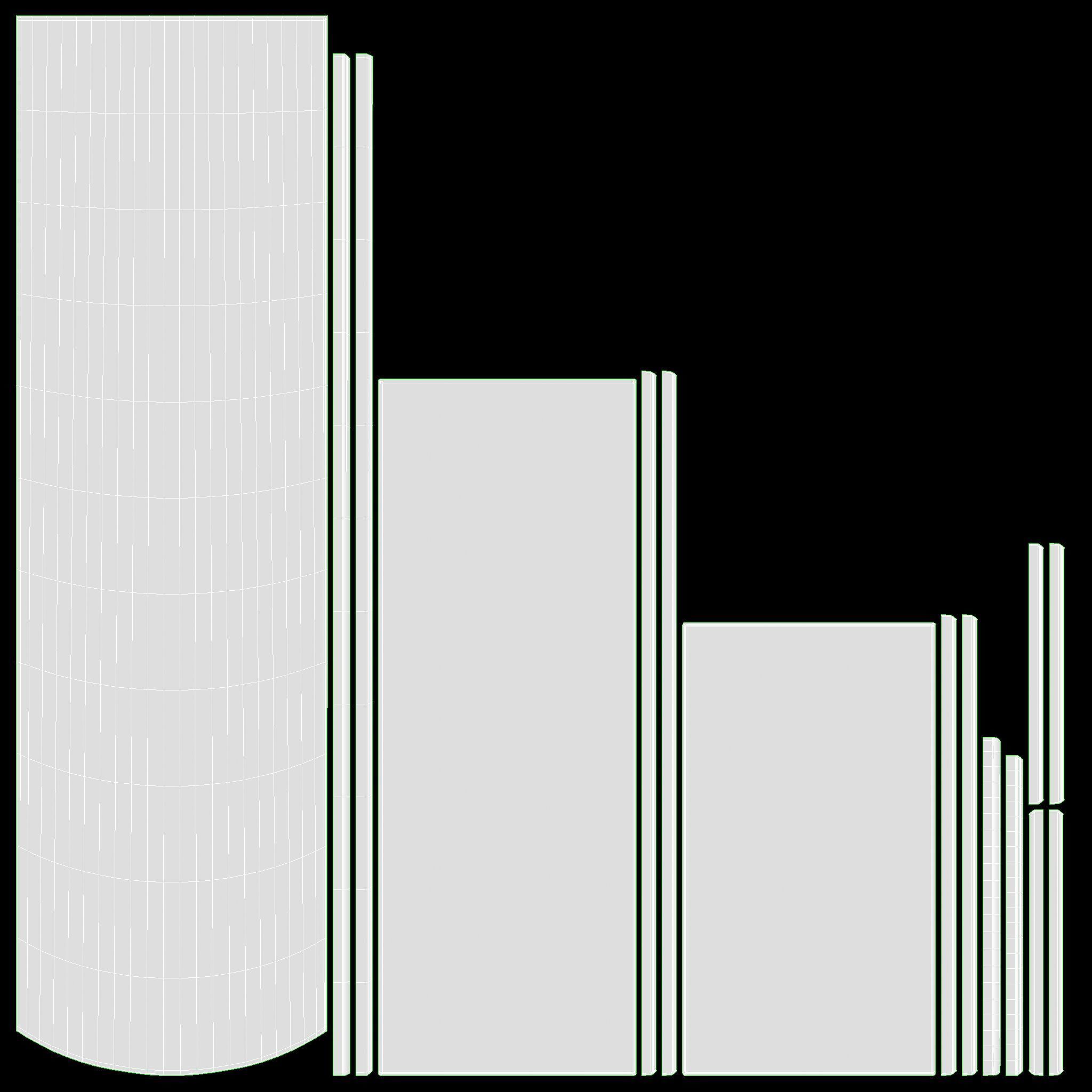 Full range floor standing 6 1 speaker system 3D model_14