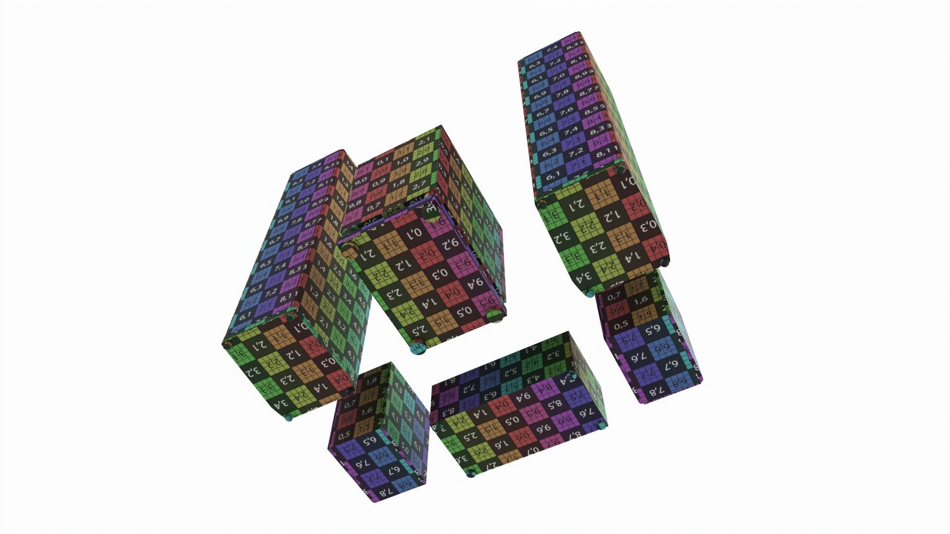 Full range floor standing 6 1 speaker system 3D model_11