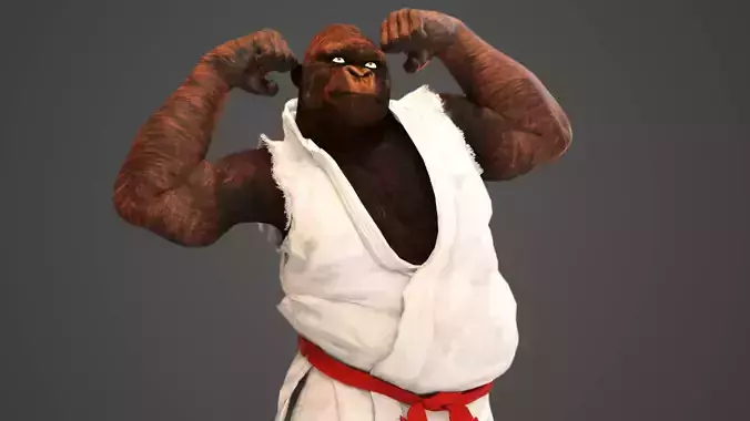 Gorilla Karateka Ape 3D model