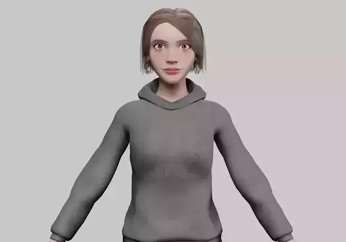 cute stylized woman V30584 