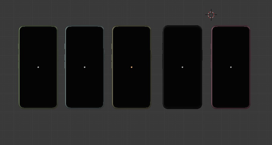 Apple iPhone 15 pack with 5 colors Free low-poly 3D model_7