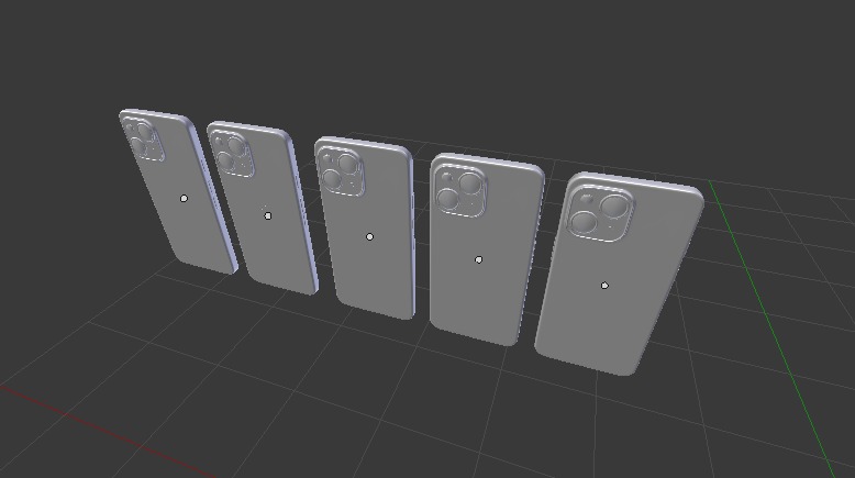 Apple iPhone 15 pack with 5 colors Free low-poly 3D model_3