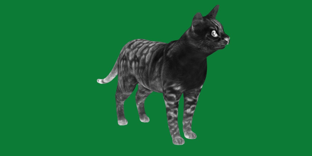 Snow Bengal Cat Low-poly 3D model_13