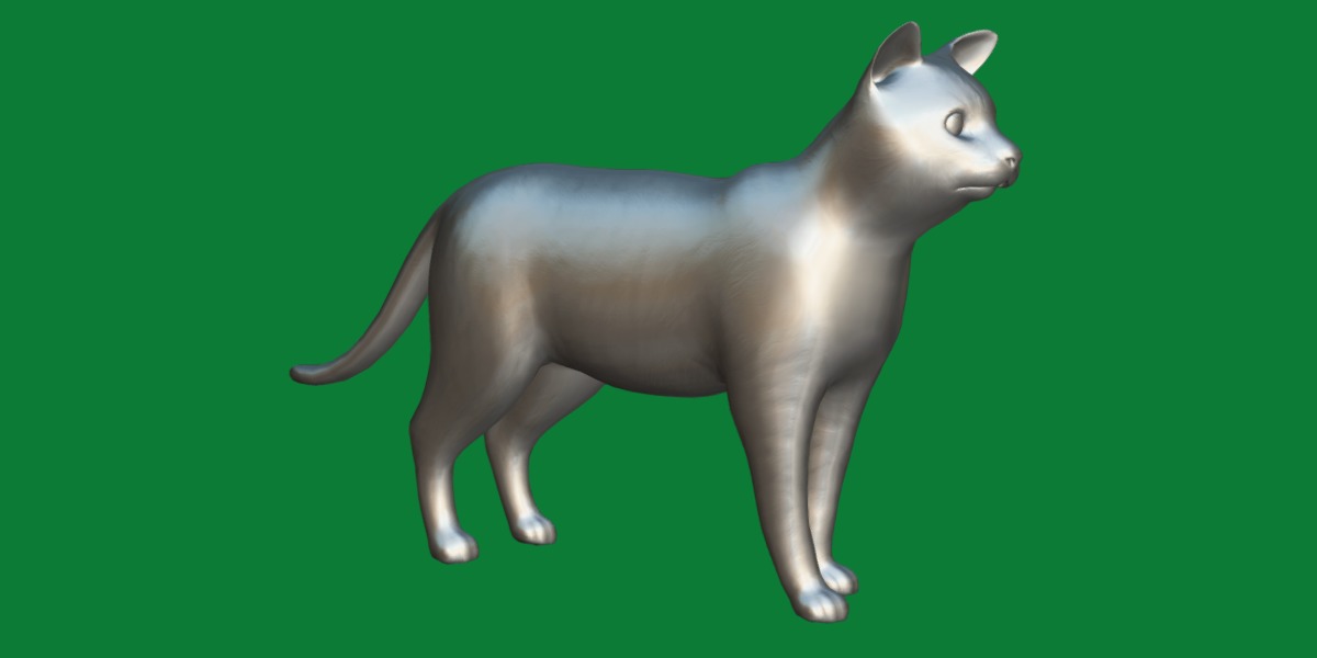 Snow Bengal Cat Low-poly 3D model_16