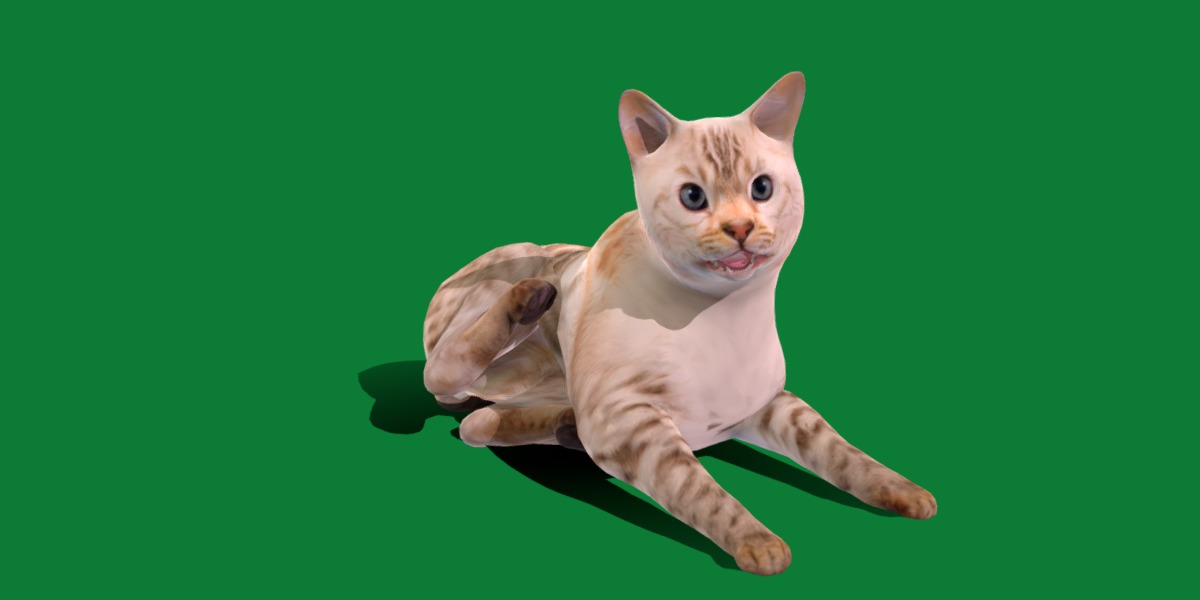 Snow Bengal Cat Low-poly 3D model_23