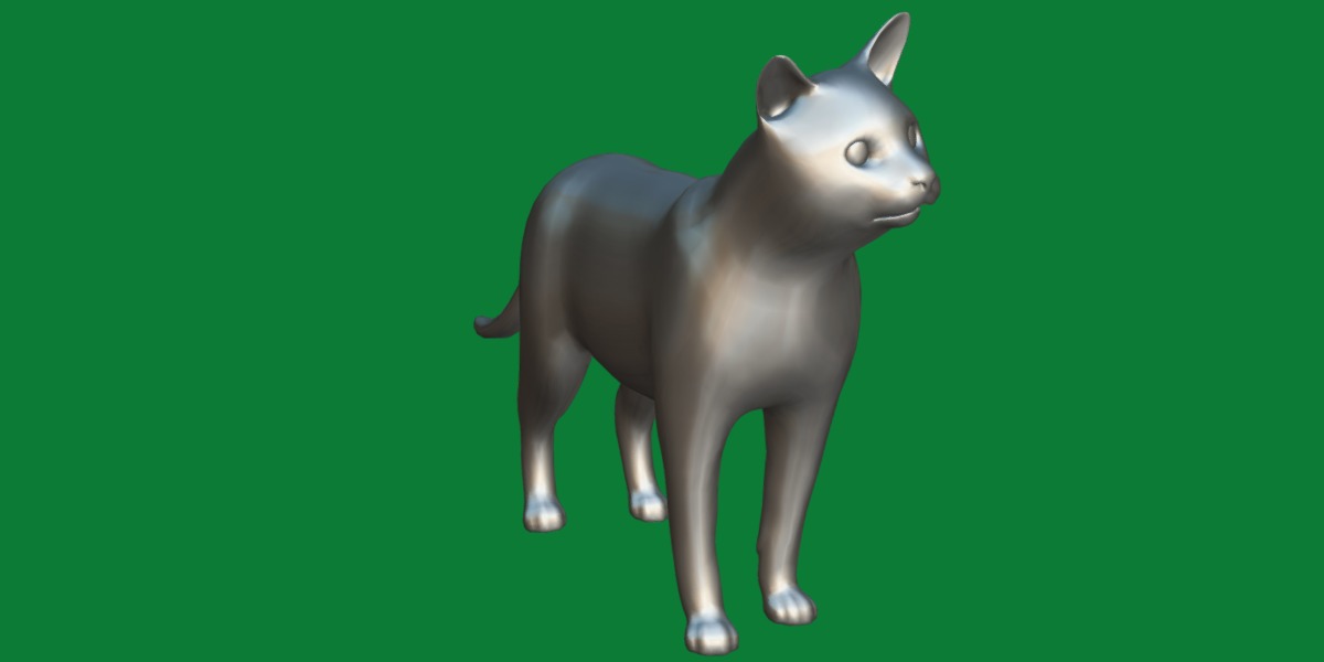Snow Bengal Cat Low-poly 3D model_15