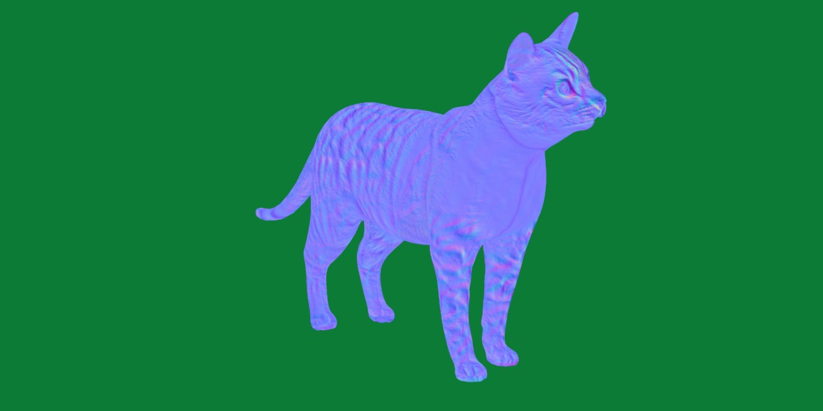 Snow Bengal Cat Low-poly 3D model_33