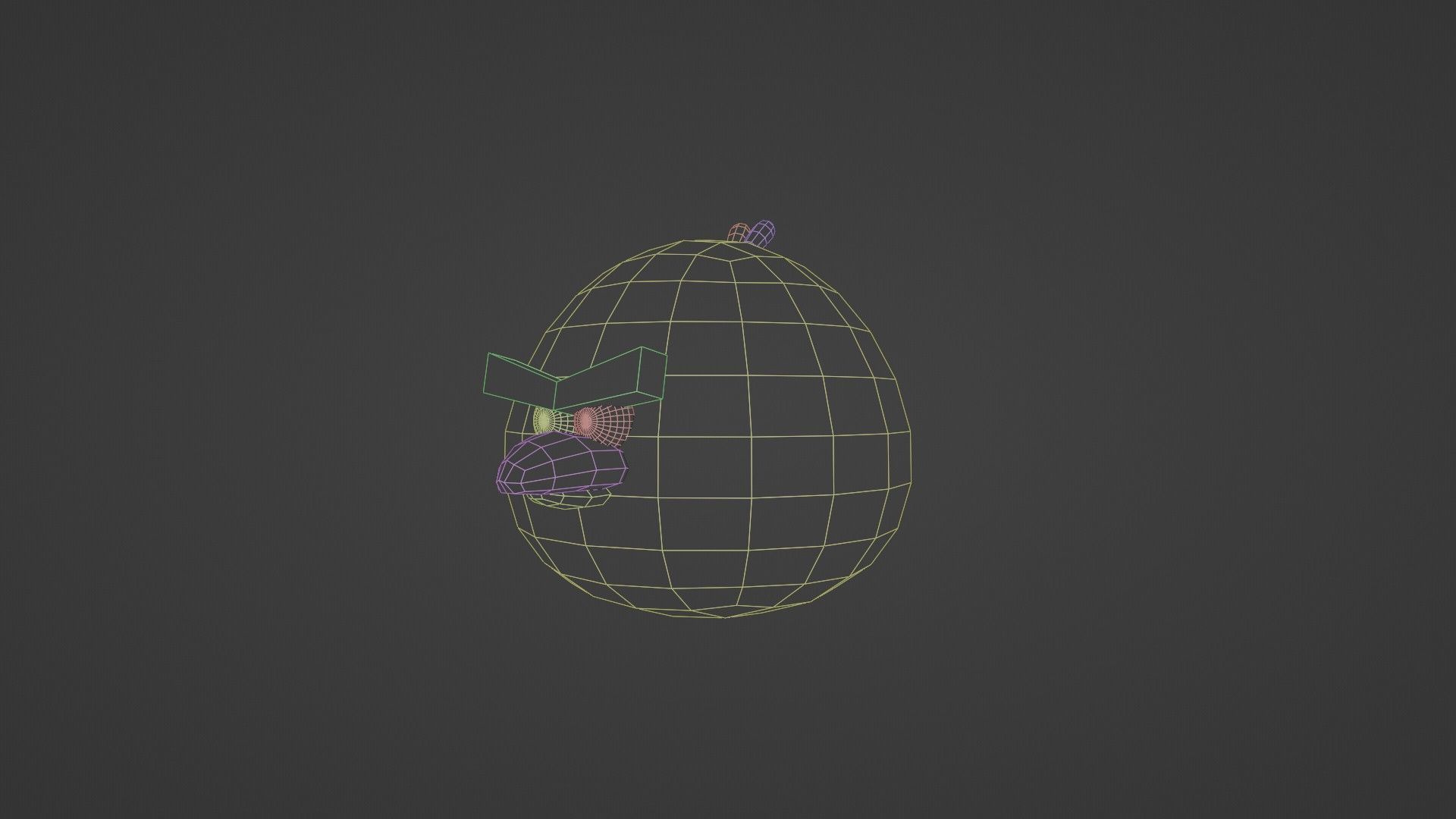 TONY FROM ANGRY BIRDS Low-poly 3D model_51