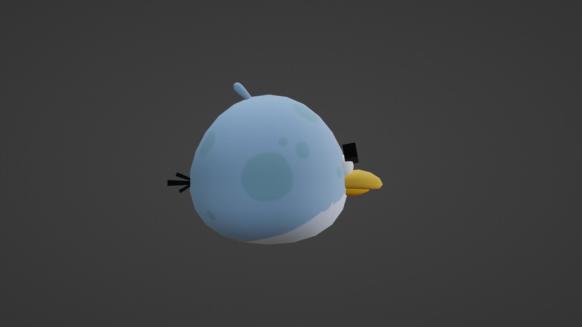 TONY FROM ANGRY BIRDS Low-poly 3D model_4