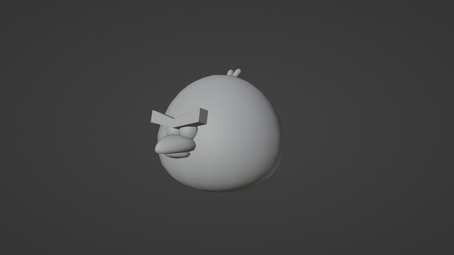 TONY FROM ANGRY BIRDS Low-poly 3D model_10