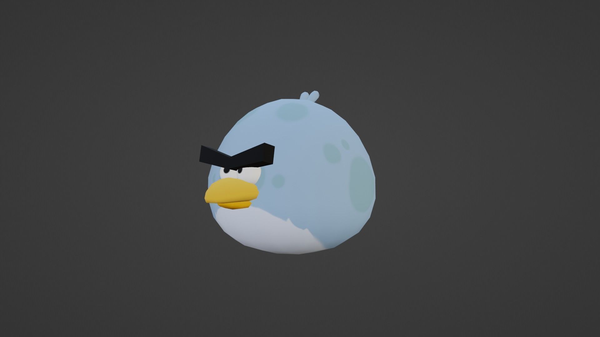 TONY FROM ANGRY BIRDS Low-poly 3D model_8