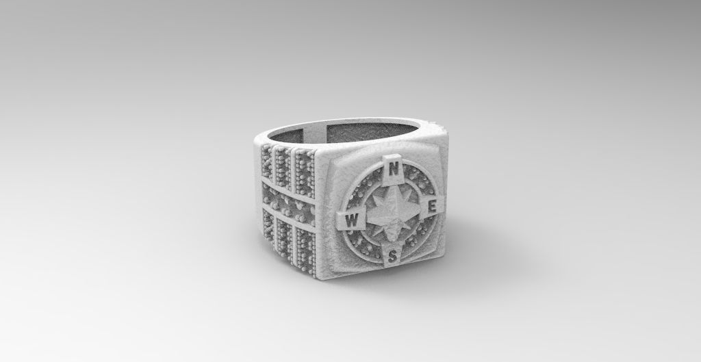 anillo estrella  3D print model_1