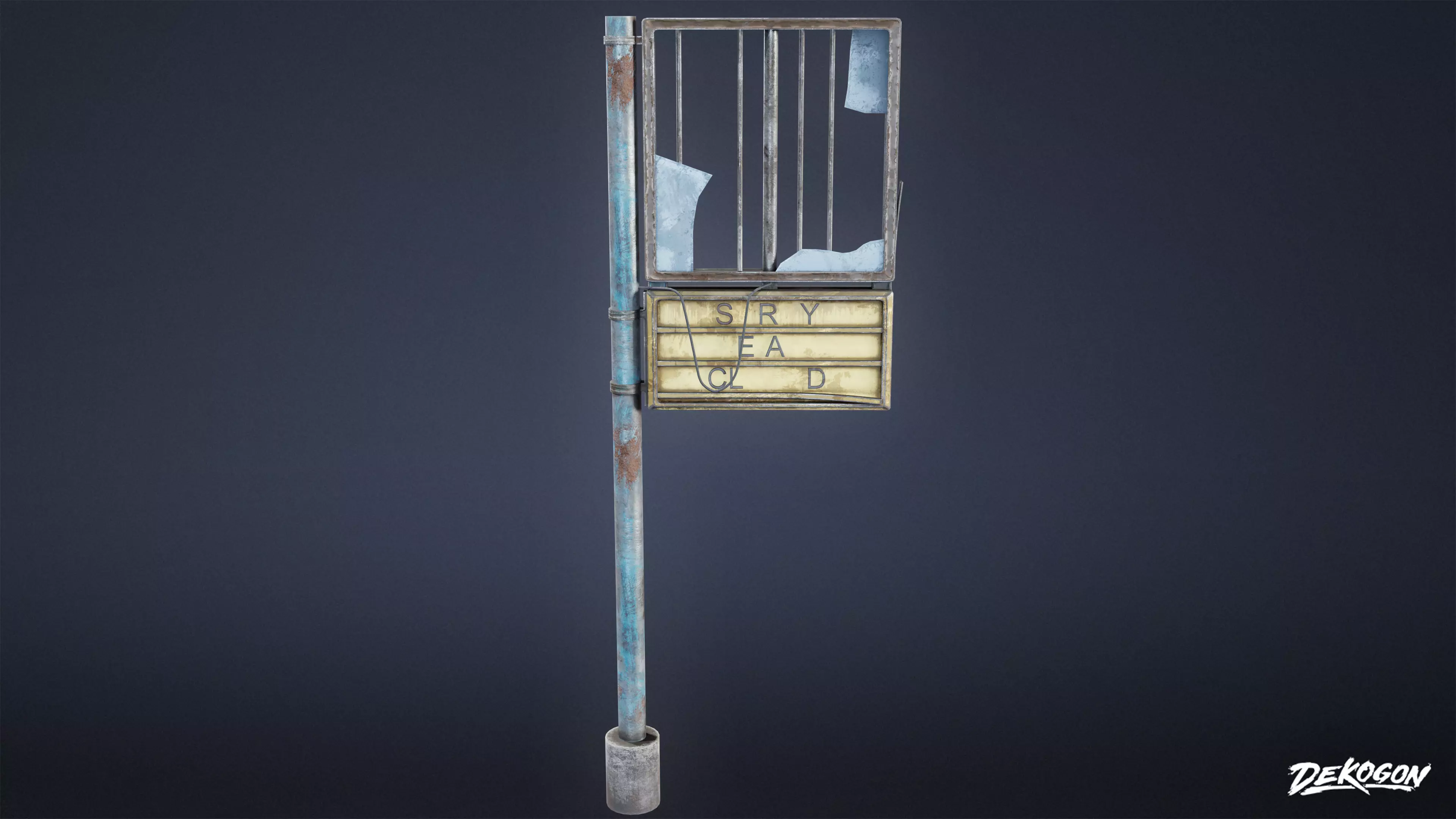 POST APOC SIGNS - Sign 25 - LOW POLY Low-poly 3D model