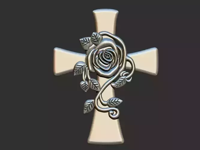 Cross with Rose