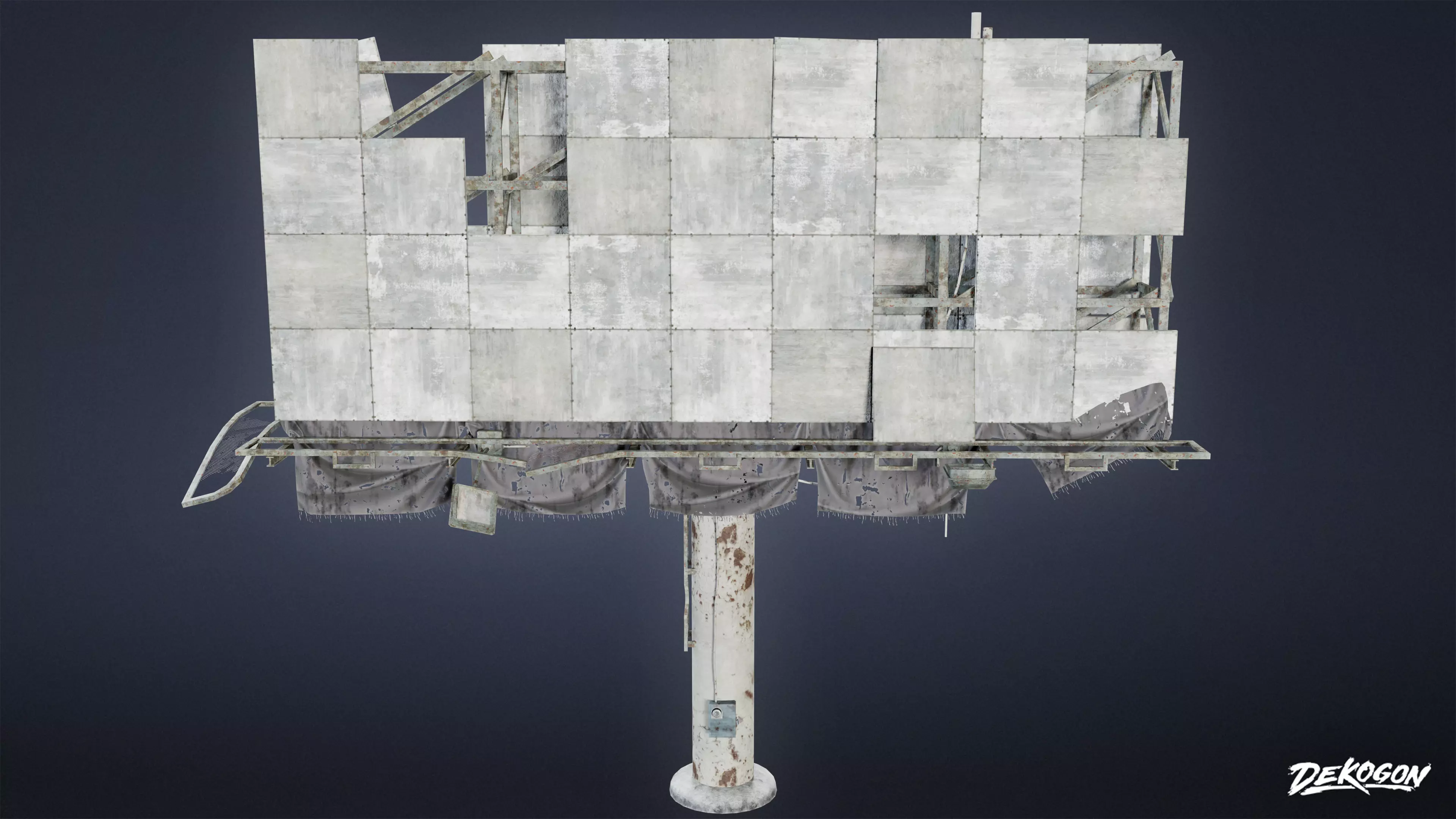 POST APOC SIGNS - Sign 33 - LOW POLY Low-poly 3D model